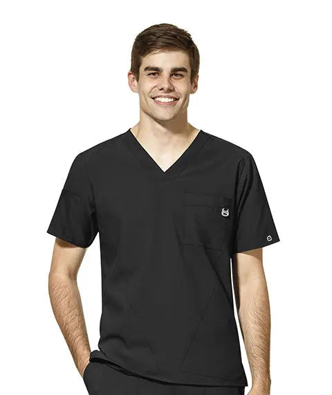 W123 Men's V-Neck Top by WonderWink