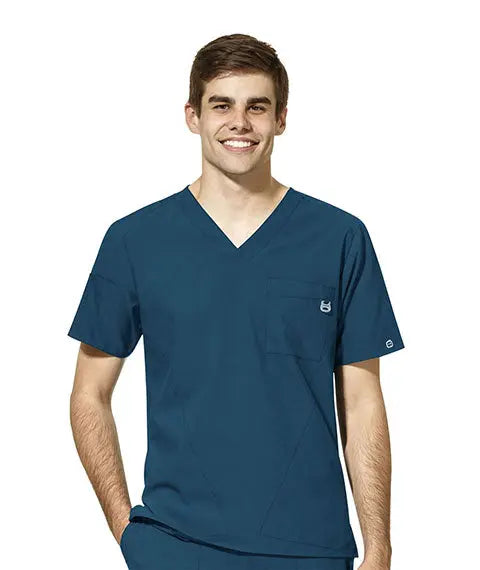 W123 Men's V-Neck Top by WonderWink