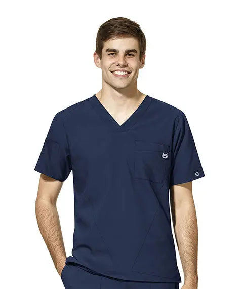 W123 Men's V-Neck Top by WonderWink