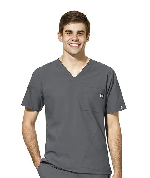 W123 Men's V-Neck Top by WonderWink