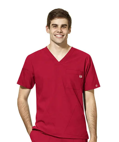 W123 Men's V-Neck Top by WonderWink