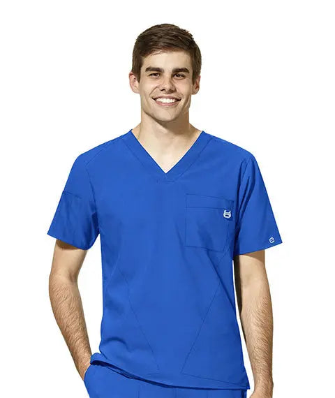 W123 Men's V-Neck Top by WonderWink