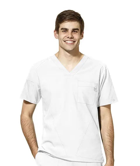 W123 Men's V-Neck Top by WonderWink