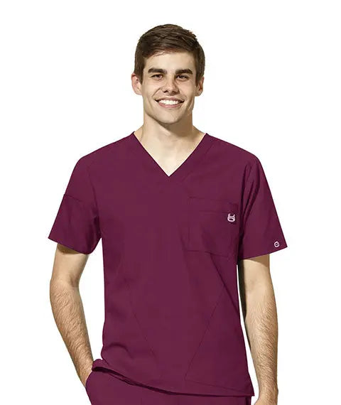 W123 Men's V-Neck Top by WonderWink