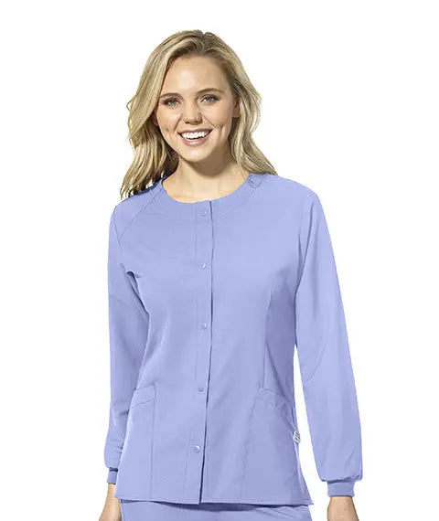 W123 WOMEN'S CREW NECK WARM UP JACKET by WonderWink