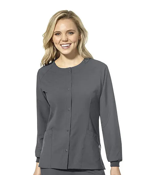 W123 WOMEN'S CREW NECK WARM UP JACKET by WonderWink