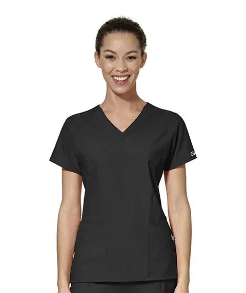WINK 123 WOMEN'S MOCK WRAP TOP