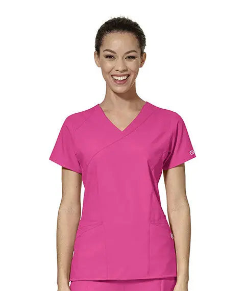 WINK 123 WOMEN'S MOCK WRAP TOP