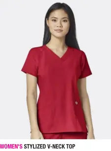 WINK 123 WOMEN'S STYLIZED V-NECK TOP