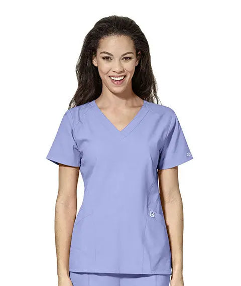 WINK 123 WOMEN'S STYLIZED V-NECK TOP
