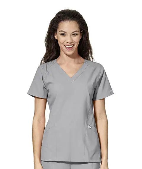 WINK 123 WOMEN'S STYLIZED V-NECK TOP