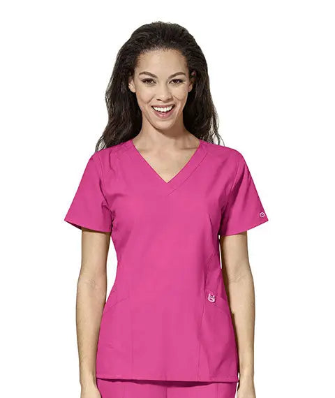 WINK 123 WOMEN'S STYLIZED V-NECK TOP