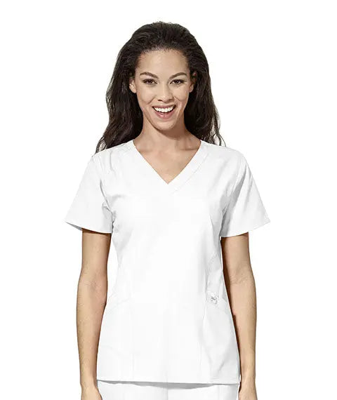 WINK 123 WOMEN'S STYLIZED V-NECK TOP
