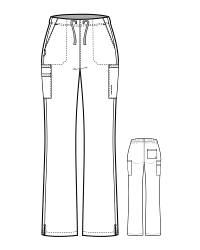 Wonder Wink Pro Mod Flare Leg Cargo Pant