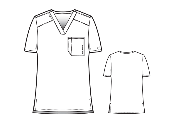 Wonder Wink Pro Mens V-Neck Top