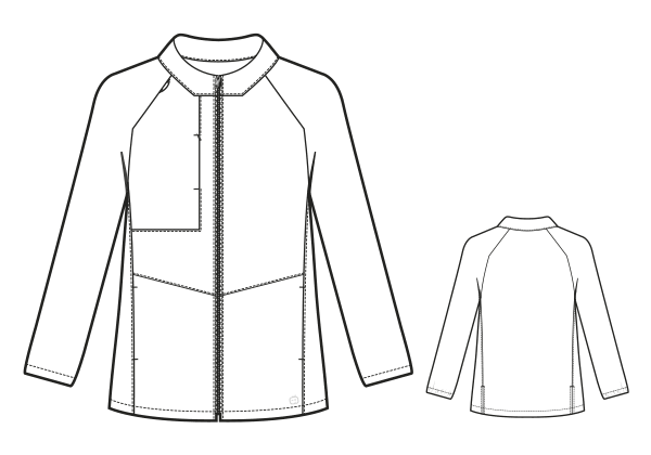 W123 Men's Zip Front Warm Up Jacket by WonderWink