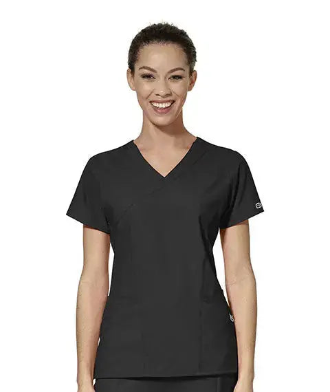 WINK 123 WOMEN'S MOCK WRAP TOP