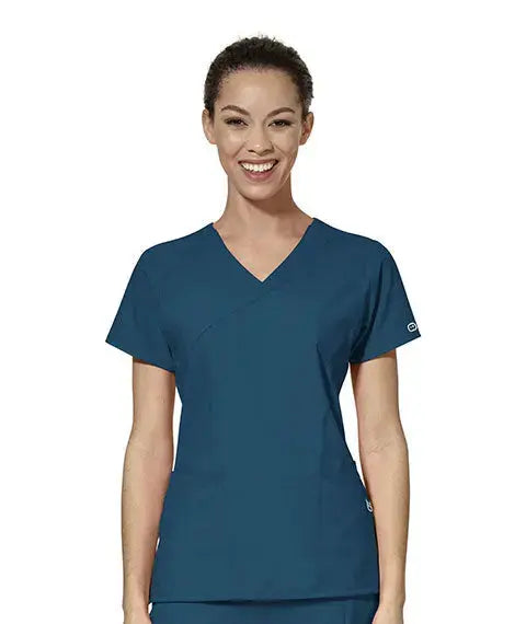 WINK 123 WOMENS MOCK WRAP Scrub Top Suzi Q's Scrubs & a Whole Lot