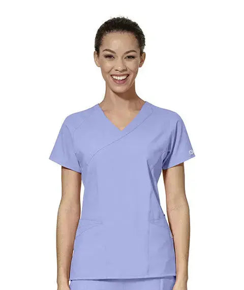 WINK 123 WOMEN'S MOCK WRAP TOP