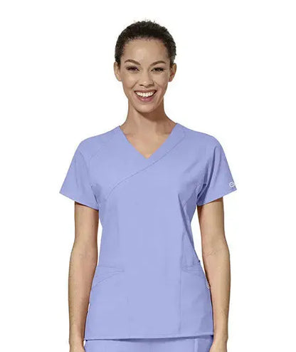 WINK 123 WOMEN'S MOCK WRAP TOP