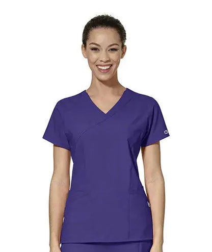 WINK 123 WOMEN'S MOCK WRAP TOP