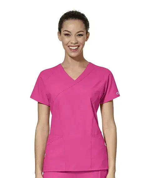 WINK 123 WOMENS MOCK WRAP Scrub Top Suzi Q's Scrubs & a Whole Lot