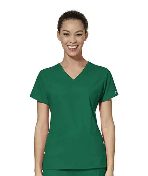 WINK 123 WOMEN'S MOCK WRAP TOP