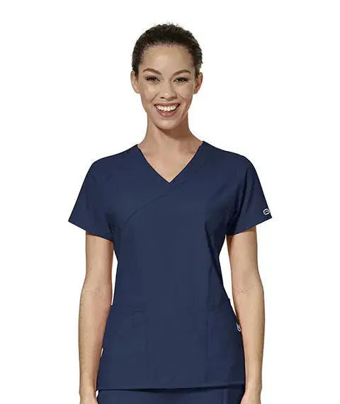 WINK 123 WOMEN'S MOCK WRAP TOP