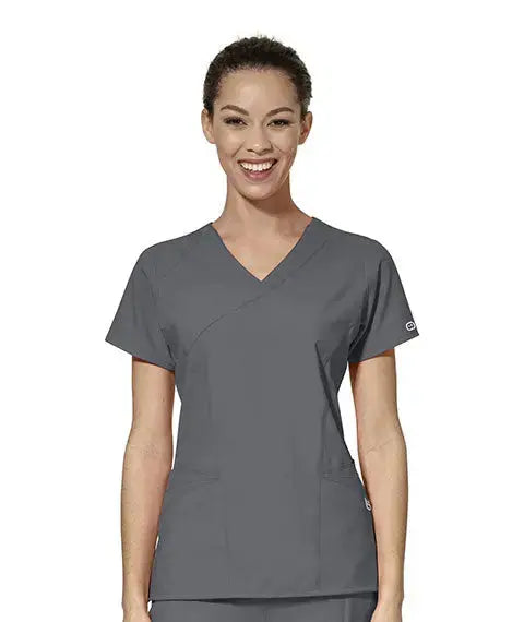 WINK 123 WOMEN'S MOCK WRAP TOP