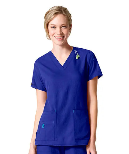 Carhartt Women's Cross-Flex V-Neck Media Top freeshipping - Suzi Q's Scrubs & a Whole Lot More