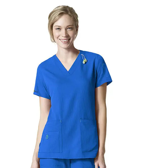 Carhartt Women's Cross-Flex V-Neck Media Top freeshipping - Suzi Q's Scrubs & a Whole Lot More