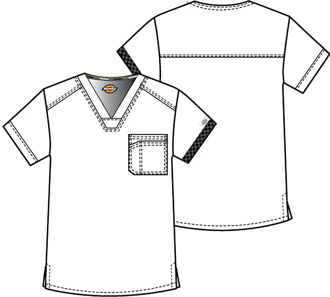Suzi Q’s Scrubs & A Whole Lot More DICKIES Retro Men's Tuckable V-Neck Plus Top %product