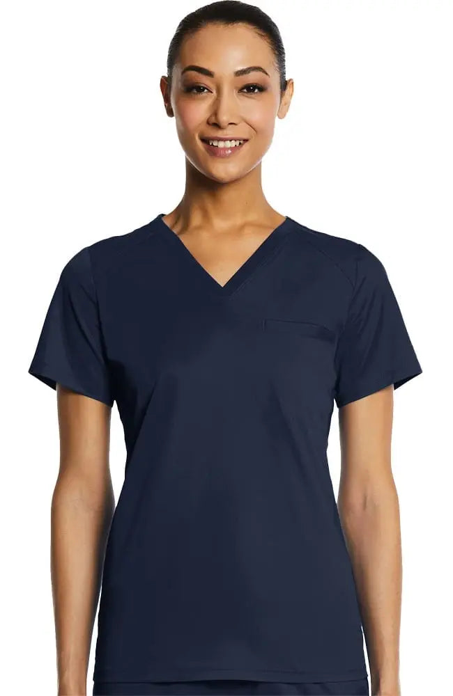 Suzi Qs Scrubs & A Whole Lot More EON Sporty Chest Pocket V-neck Plus Top by Maevn %product
