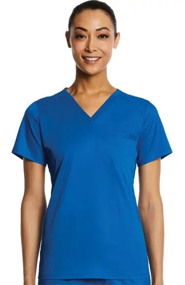 Suzi Qs Scrubs & A Whole Lot More EON Sporty Chest Pocket V-neck Plus Top by Maevn %product