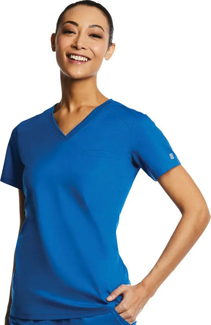 Suzi Qs Scrubs & A Whole Lot More EON Sporty Chest Pocket V-neck Top by Maevn %product