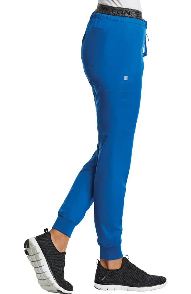 Suzi Qs Scrubs & A Whole Lot More EON Sporty Full Elastic Logo Waist Jogger Pant by Maevn %product