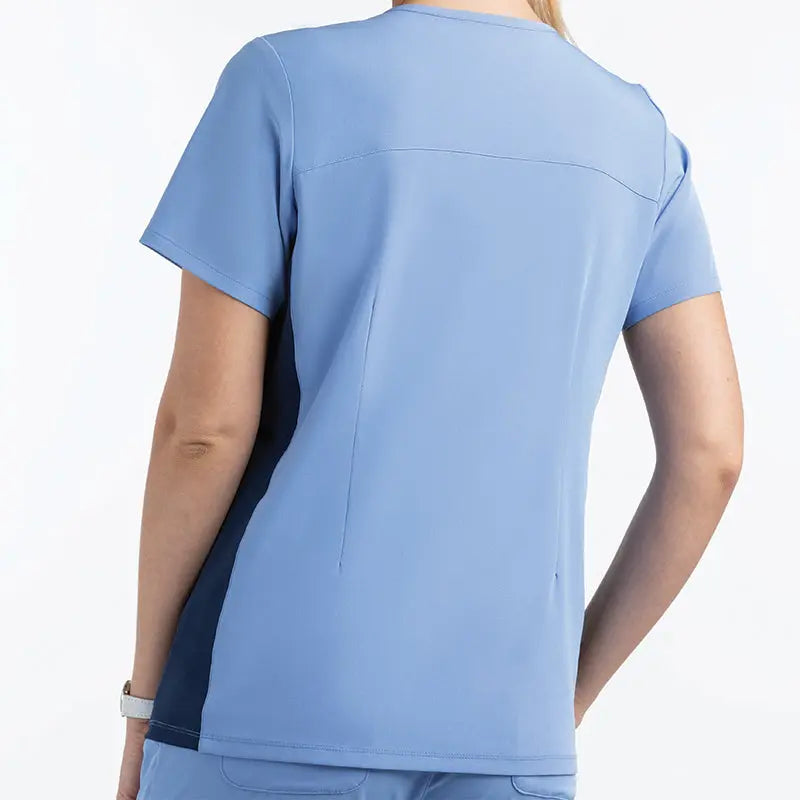 Suzi Q’s Scrubs & A Whole Lot More Matrix Impulse Women's Knitted Mock Wrap Solid Scrub Top by Maevn %product