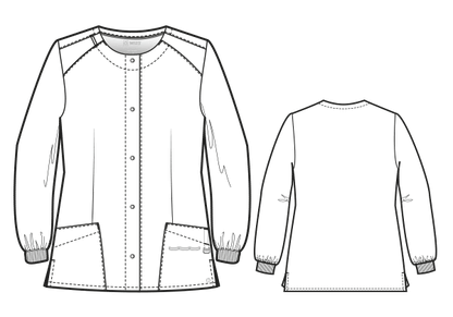 W123 WOMEN'S CREW NECK WARM UP JACKET by WonderWink