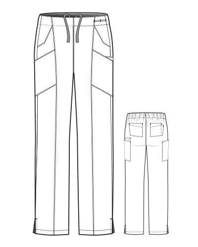 WINK 123 WOMEN'S FLAT FRONT CARGO PANT