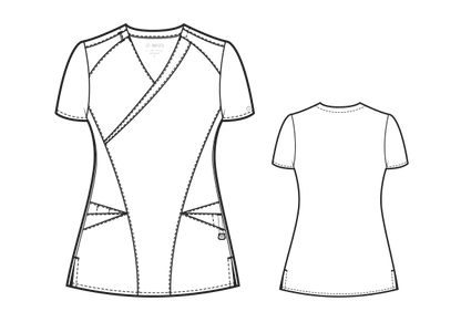 WINK 123 WOMEN'S MOCK WRAP TOP